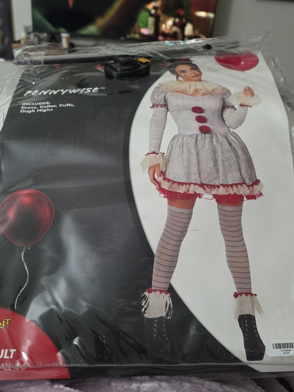 Spirit Pennywise-Inspired Women's White and Red Clown Costume